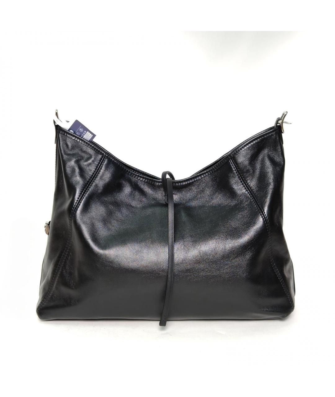 LOUIS VUITTON Черная кожаная сумка через плечо, фото 3