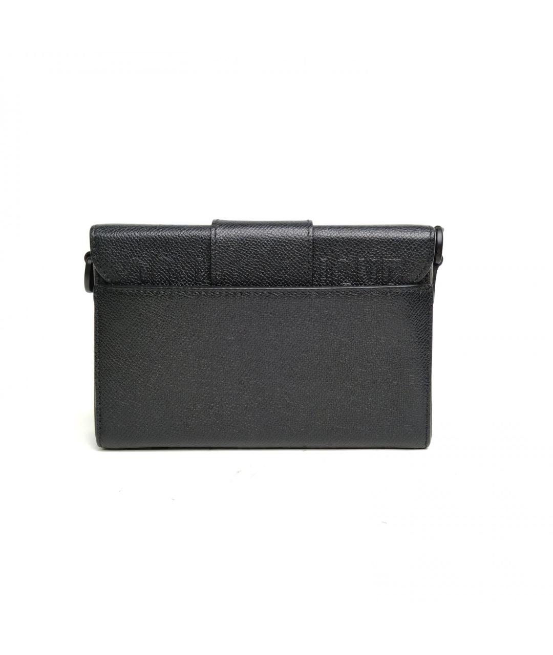 CHRISTIAN DIOR Черная кожаная сумка через плечо, фото 4