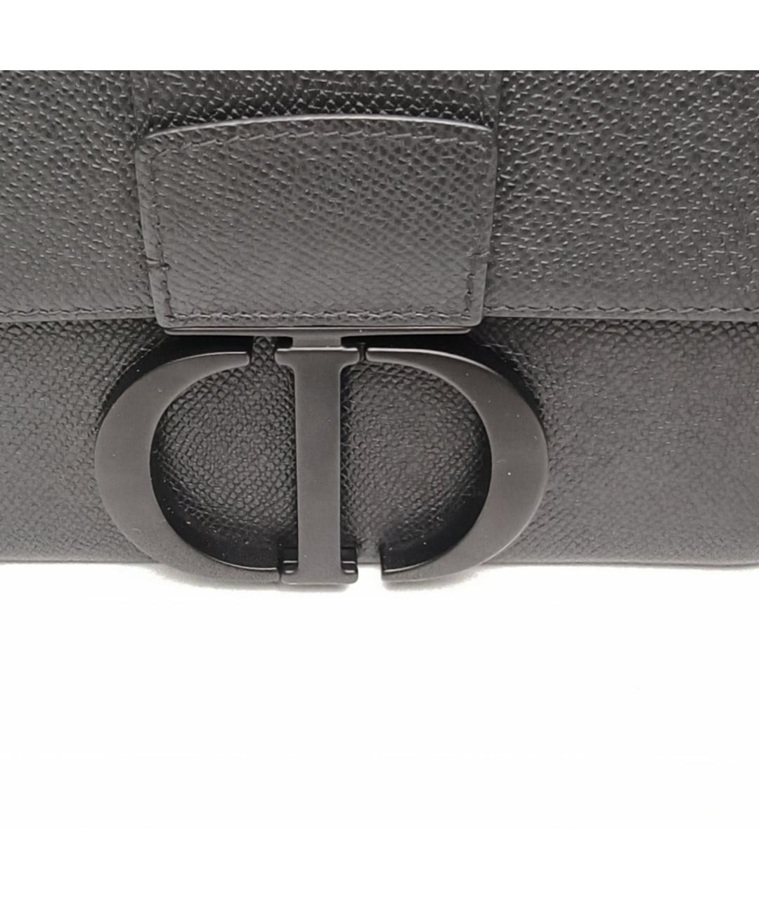 CHRISTIAN DIOR Черная кожаная сумка через плечо, фото 7