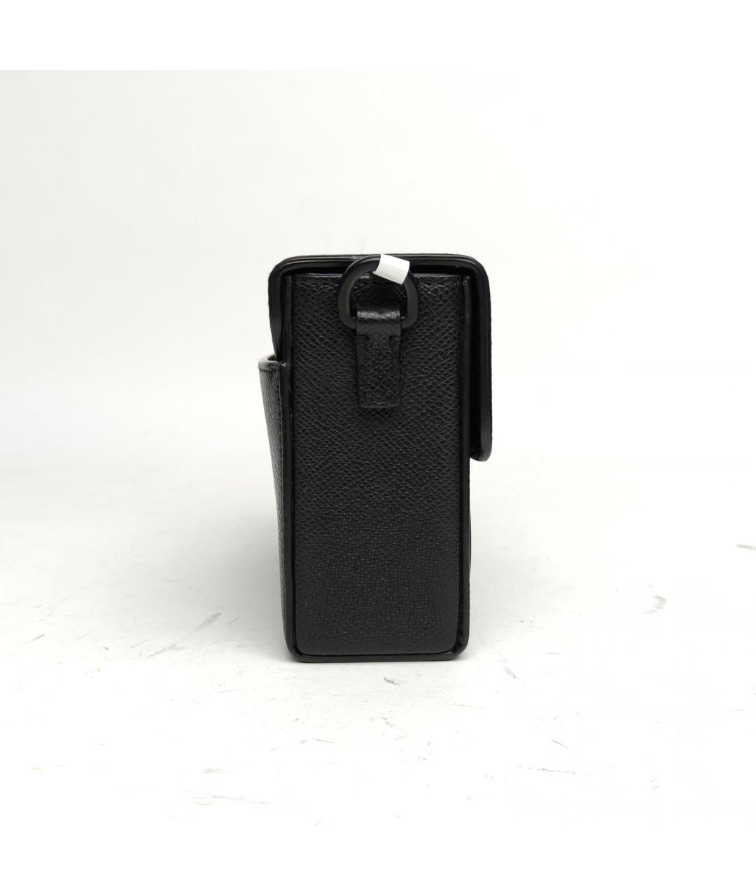 CHRISTIAN DIOR Черная кожаная сумка через плечо, фото 5