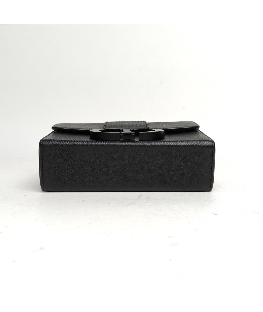 CHRISTIAN DIOR Черная кожаная сумка через плечо, фото 6