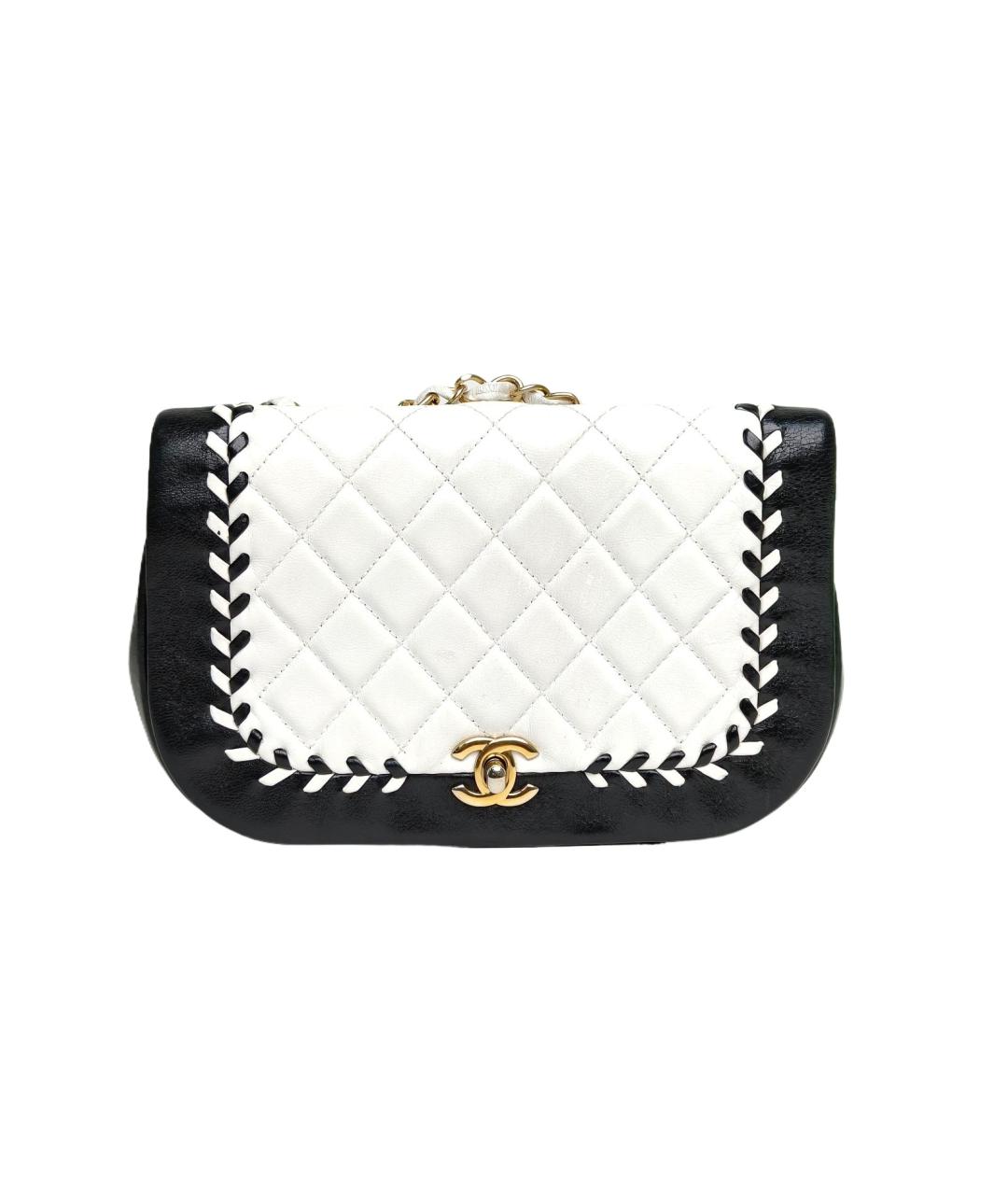 CHANEL Белая кожаная сумка через плечо, фото 1