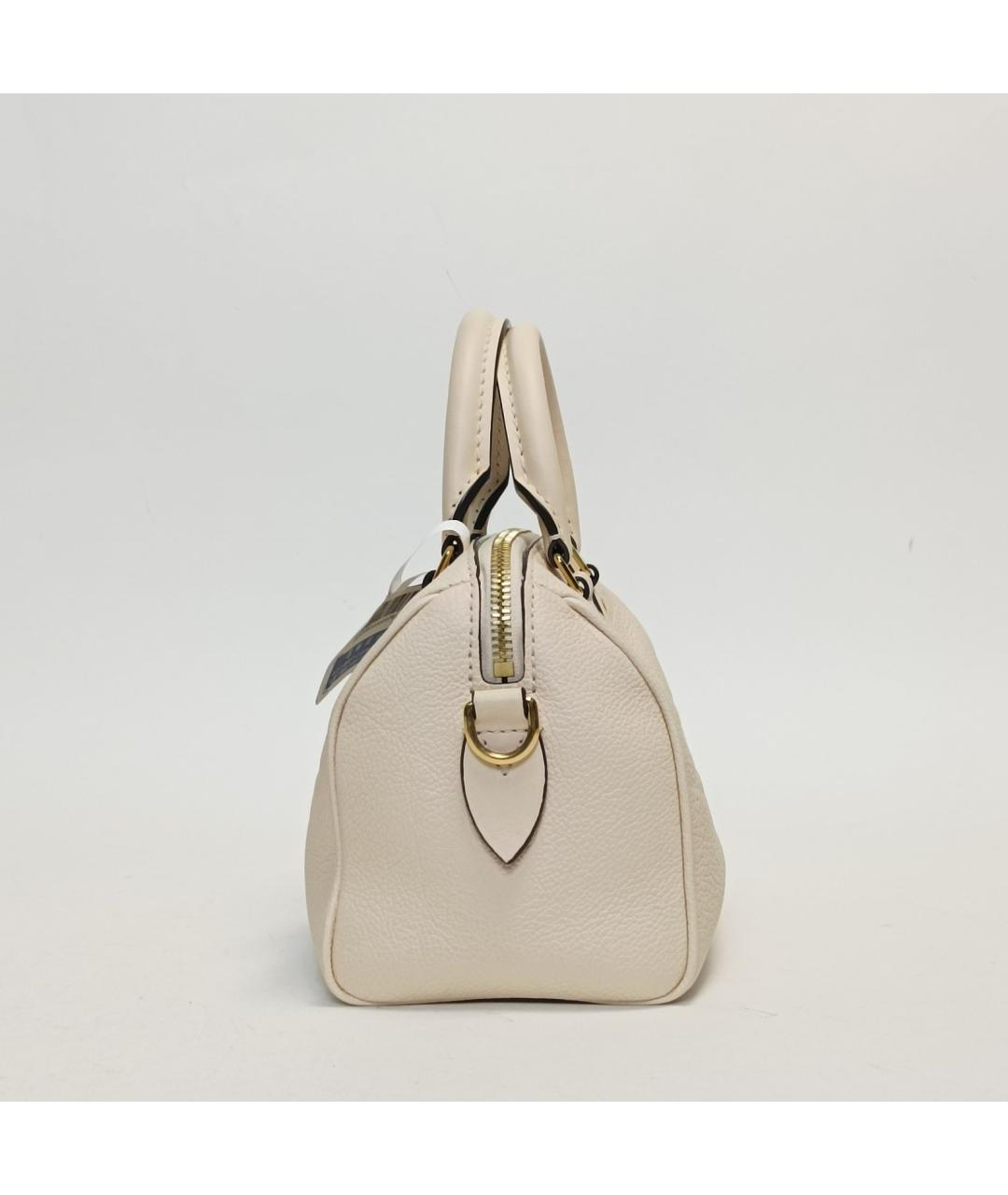 LOUIS VUITTON Белая кожаная сумка с короткими ручками, фото 3