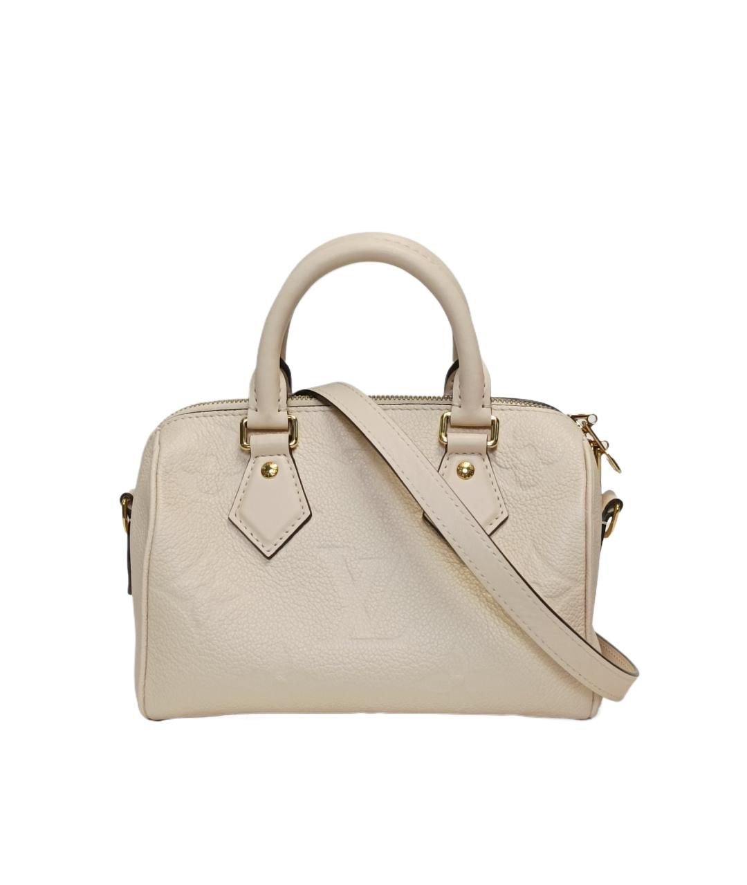 LOUIS VUITTON Белая кожаная сумка с короткими ручками, фото 1