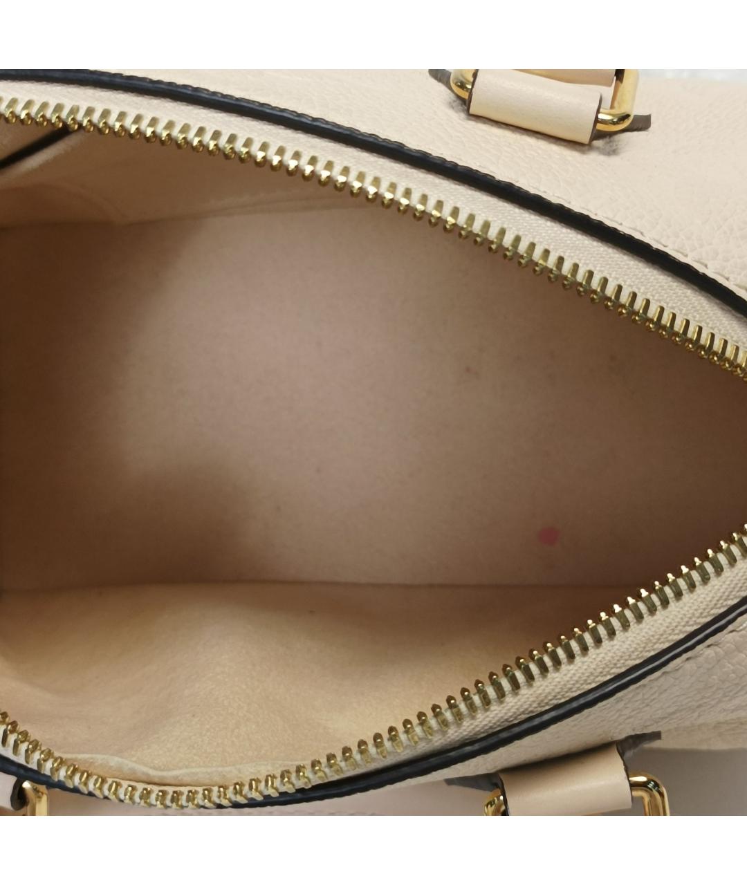 LOUIS VUITTON Белая кожаная сумка с короткими ручками, фото 5