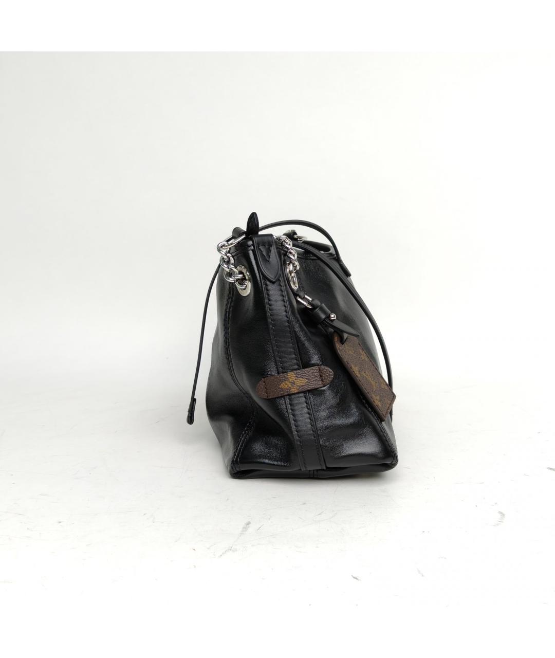 LOUIS VUITTON Черная кожаная сумка через плечо, фото 4