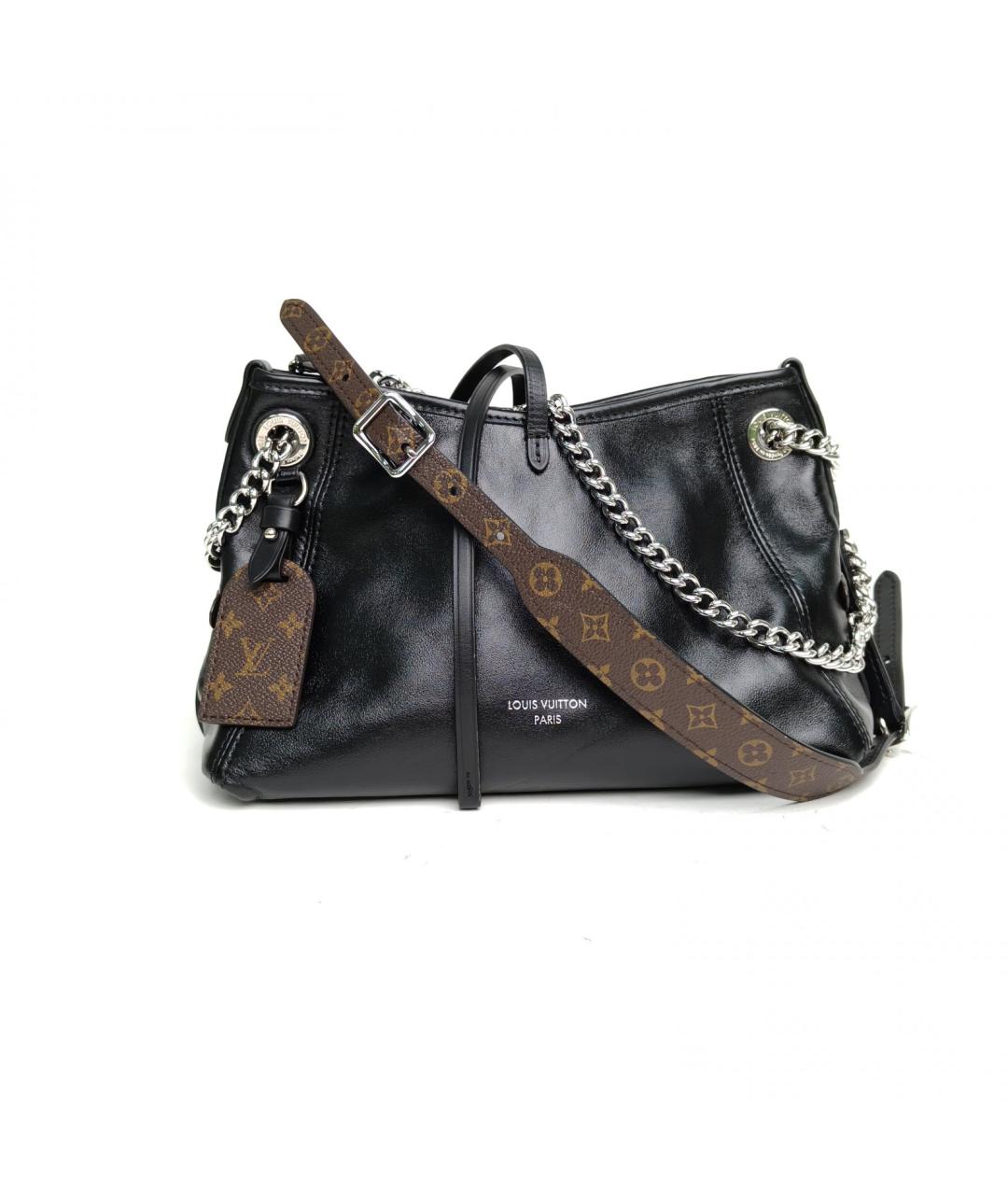 LOUIS VUITTON Черная кожаная сумка через плечо, фото 2