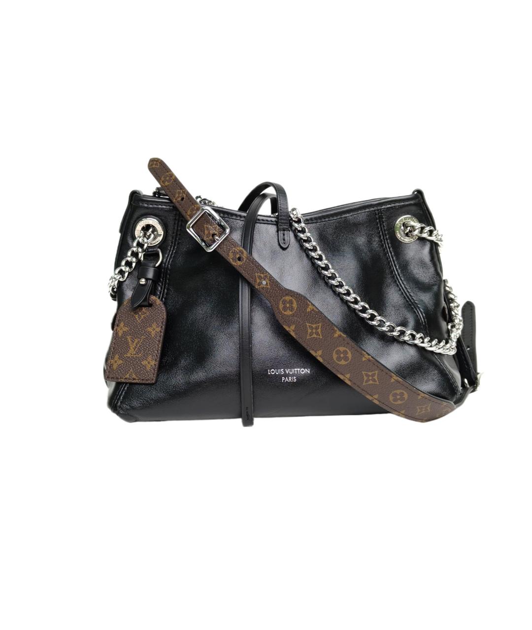 LOUIS VUITTON Черная кожаная сумка через плечо, фото 6