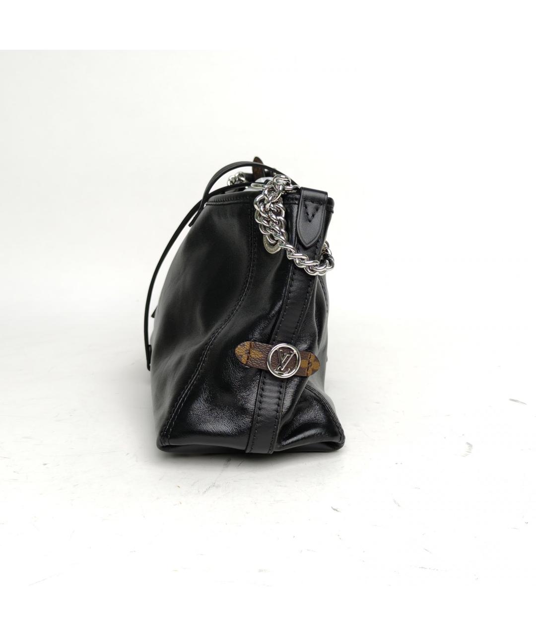 LOUIS VUITTON Черная кожаная сумка через плечо, фото 3