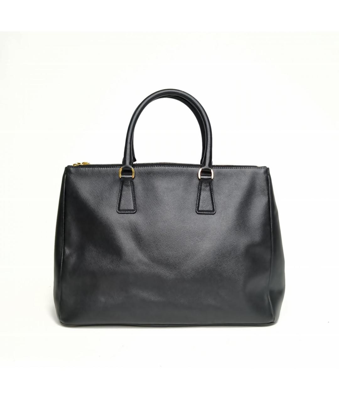 PRADA Черная кожаная сумка с короткими ручками, фото 4