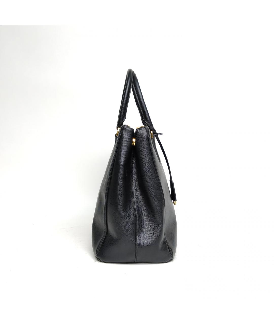 PRADA Черная кожаная сумка с короткими ручками, фото 5