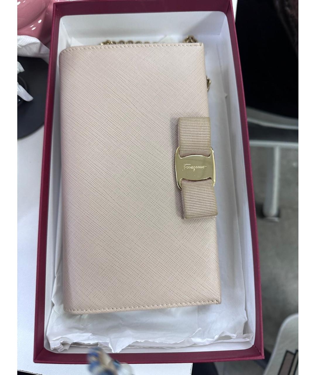 FERRAGAMO Розовая кожаная сумка через плечо, фото 7