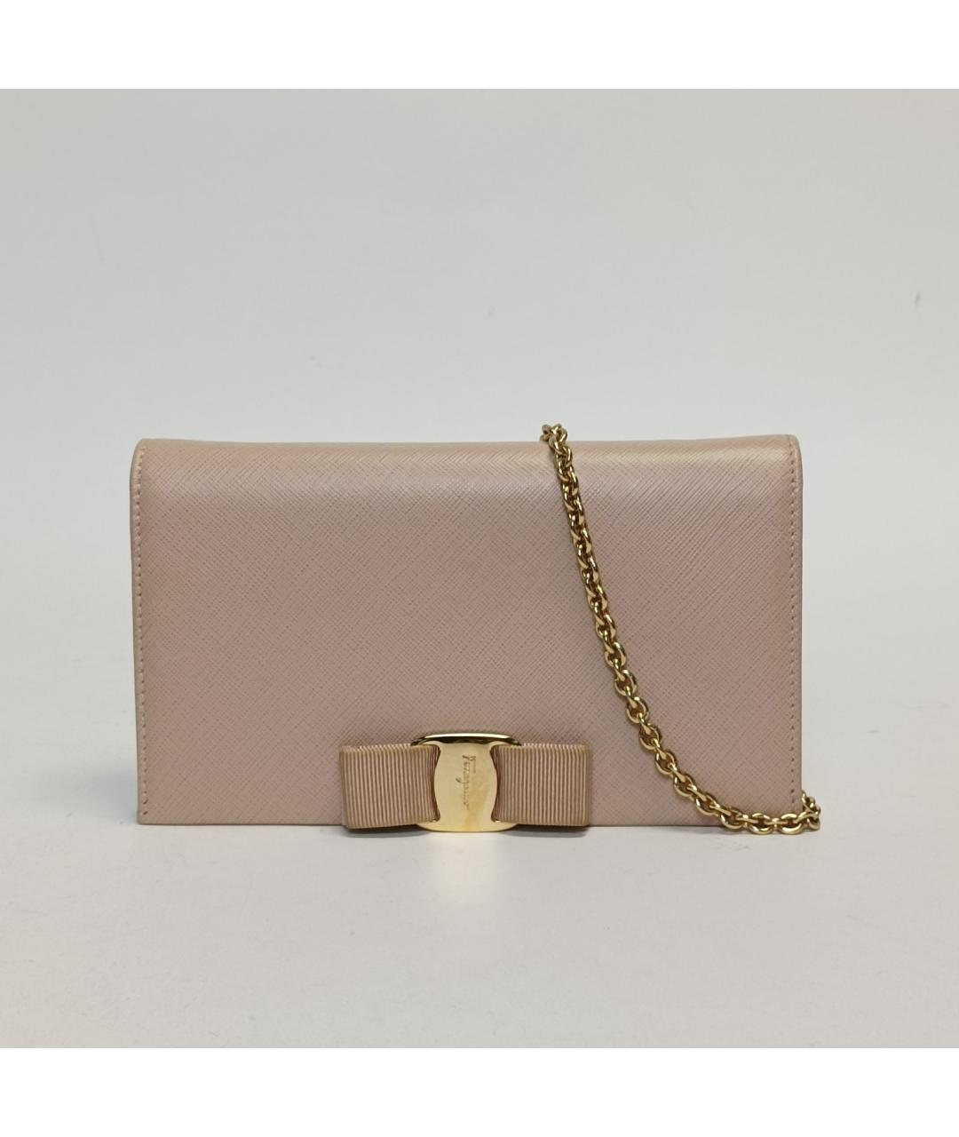 FERRAGAMO Розовая кожаная сумка через плечо, фото 2