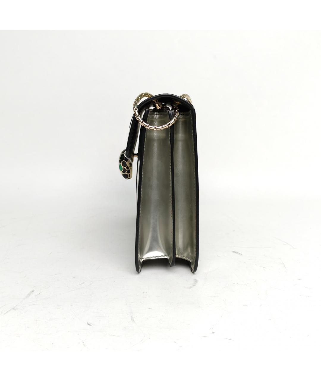 BVLGARI Серебряная кожаная сумка через плечо, фото 3