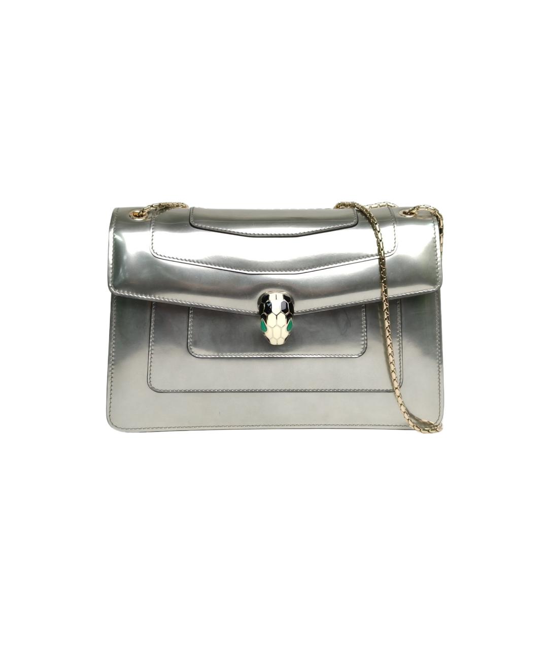 BVLGARI Серебряная кожаная сумка через плечо, фото 9