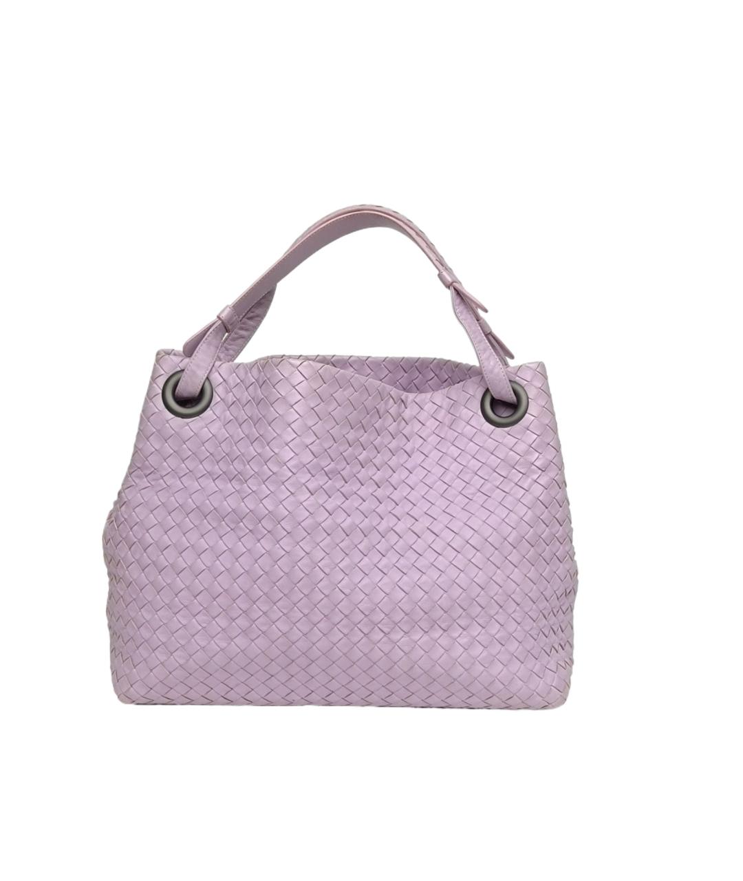 BOTTEGA VENETA Фиолетовая кожаная сумка через плечо, фото 1