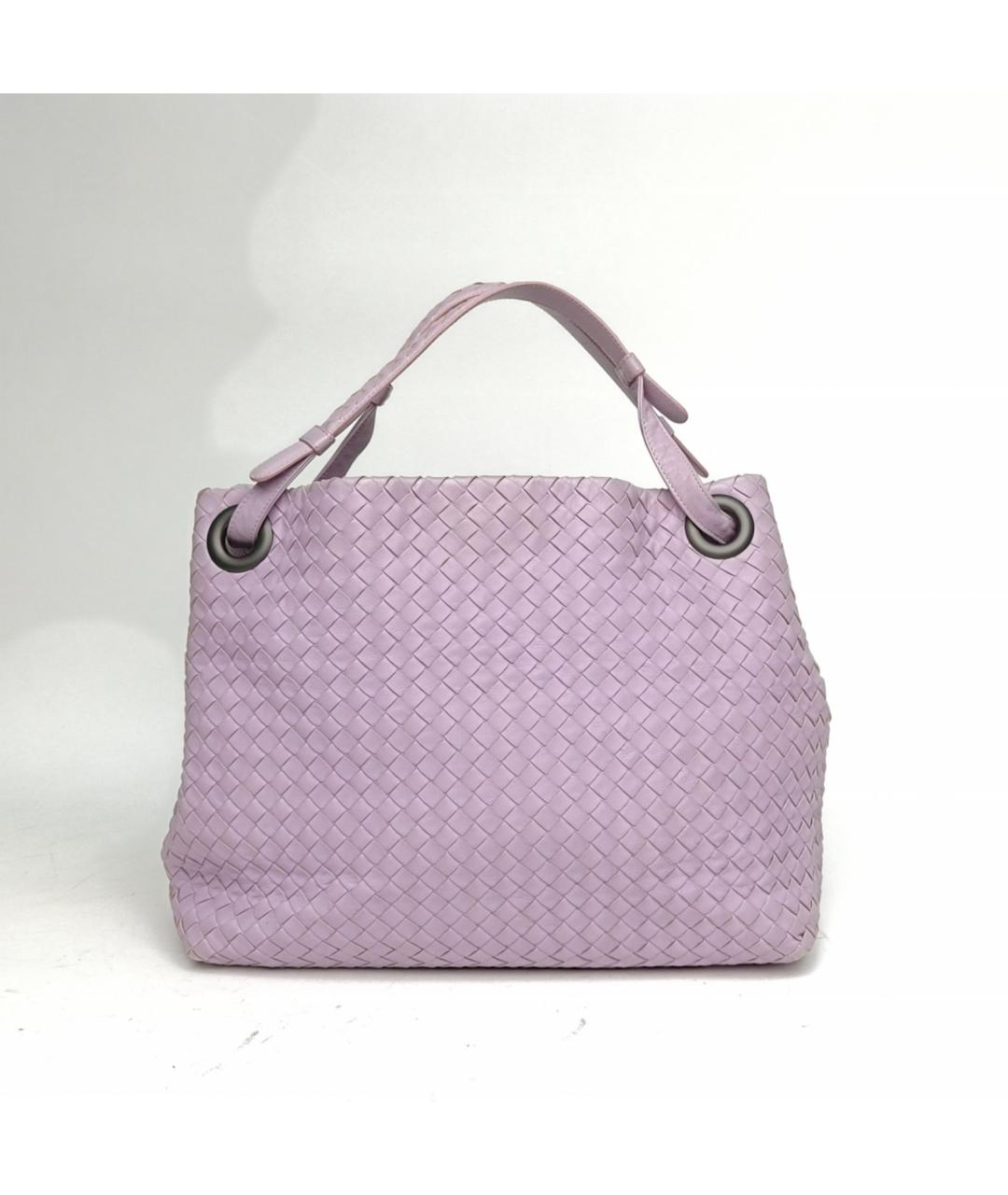BOTTEGA VENETA Фиолетовая кожаная сумка через плечо, фото 4