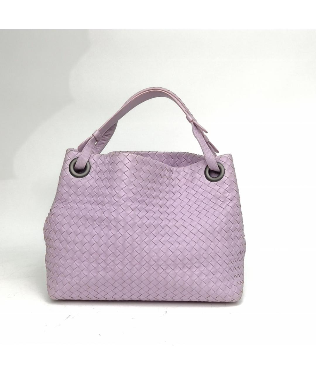 BOTTEGA VENETA Фиолетовая кожаная сумка через плечо, фото 2
