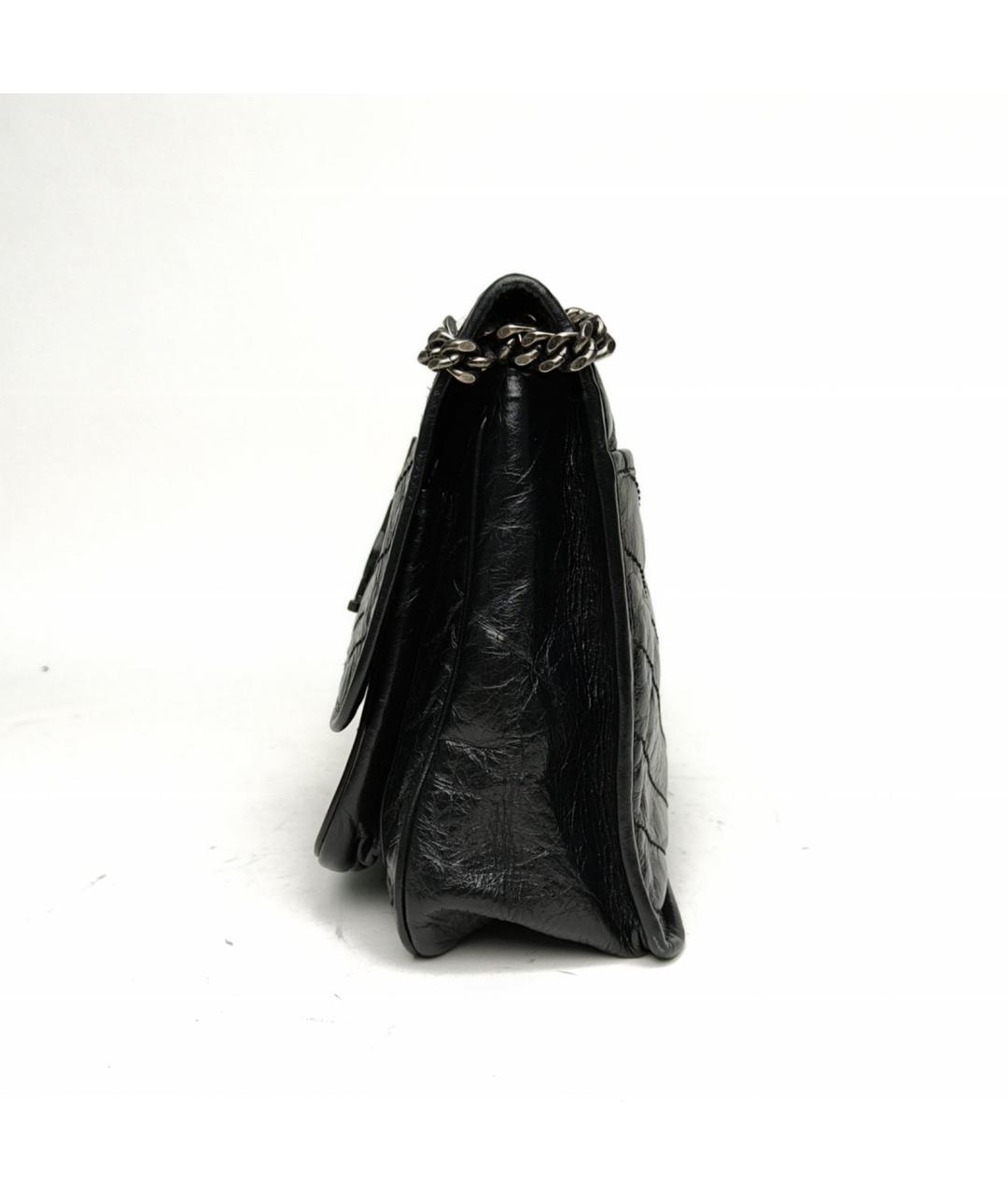 SAINT LAURENT Черная кожаная сумка через плечо, фото 3