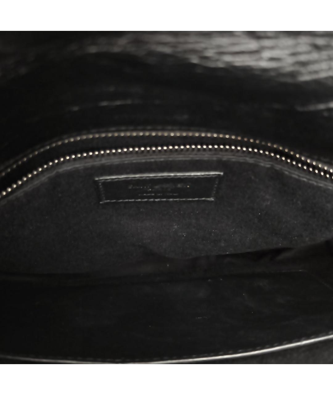 SAINT LAURENT Черная кожаная сумка через плечо, фото 8