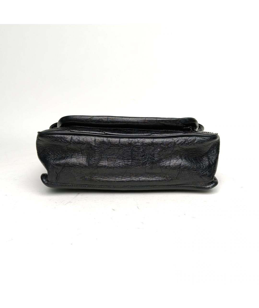 SAINT LAURENT Черная кожаная сумка через плечо, фото 6