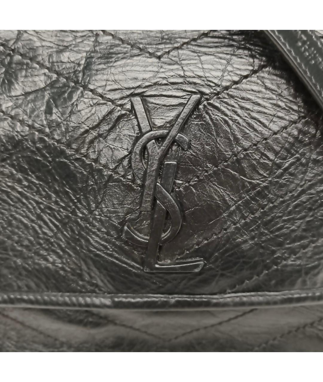 SAINT LAURENT Черная кожаная сумка через плечо, фото 7