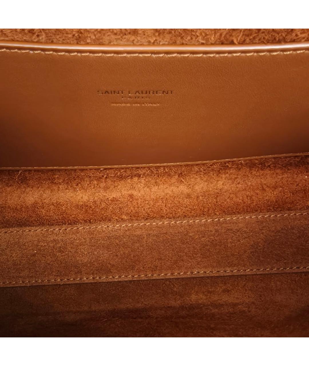 SAINT LAURENT Черная кожаная сумка через плечо, фото 7