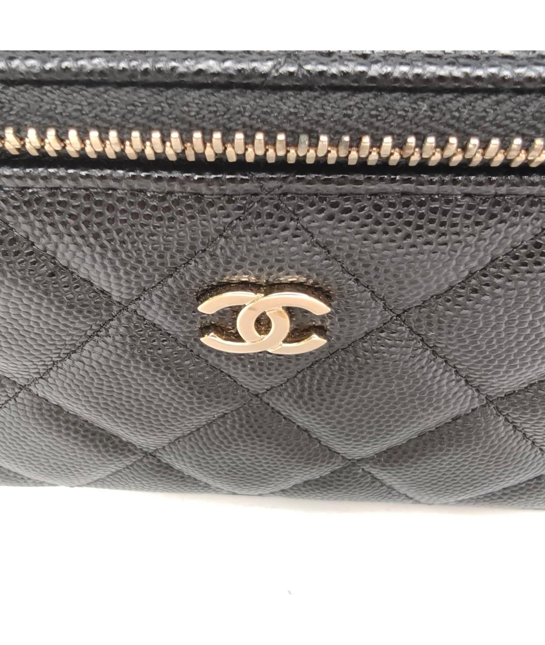 CHANEL Черная кожаная сумка через плечо, фото 6