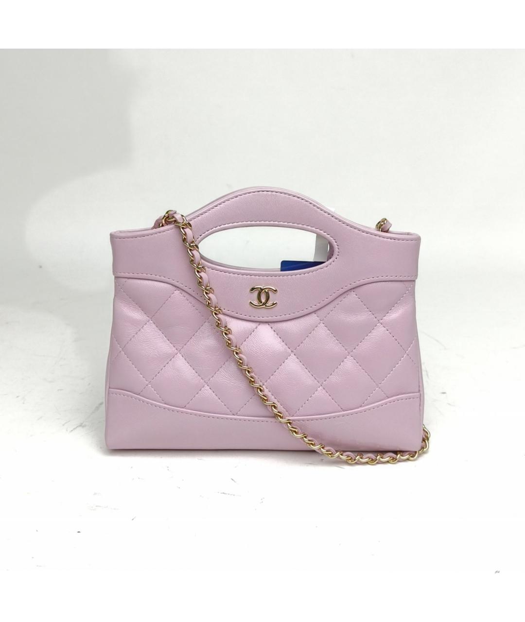CHANEL Фиолетовая кожаная сумка с короткими ручками, фото 2
