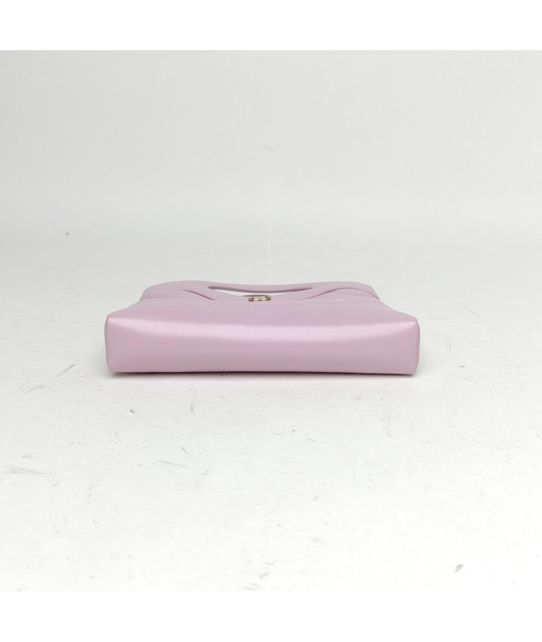 CHANEL Фиолетовая кожаная сумка с короткими ручками, фото 6