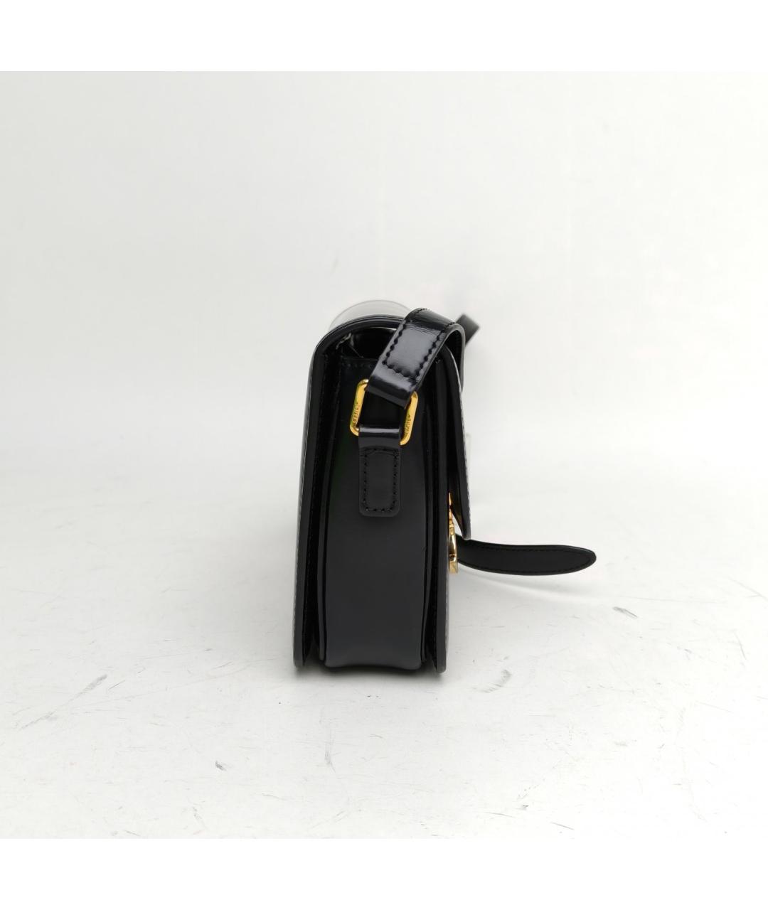 CELINE Черная кожаная сумка через плечо, фото 3