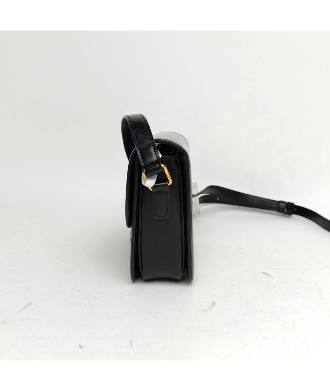 CELINE Черная кожаная сумка через плечо, фото 5