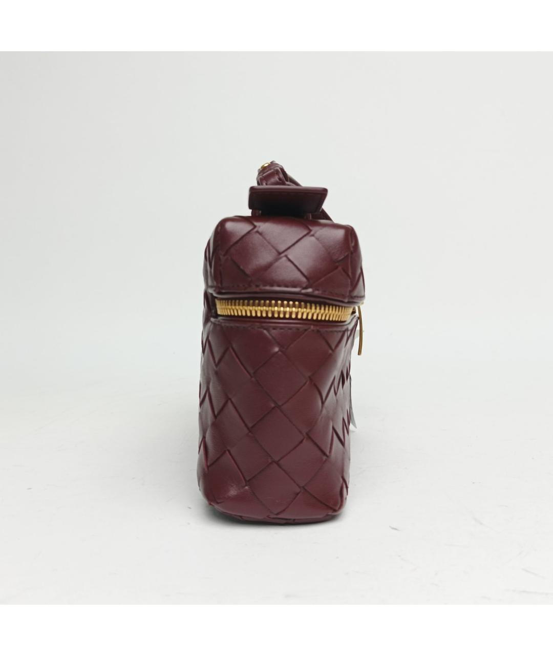 BOTTEGA VENETA Бордовая кожаная сумка через плечо, фото 3