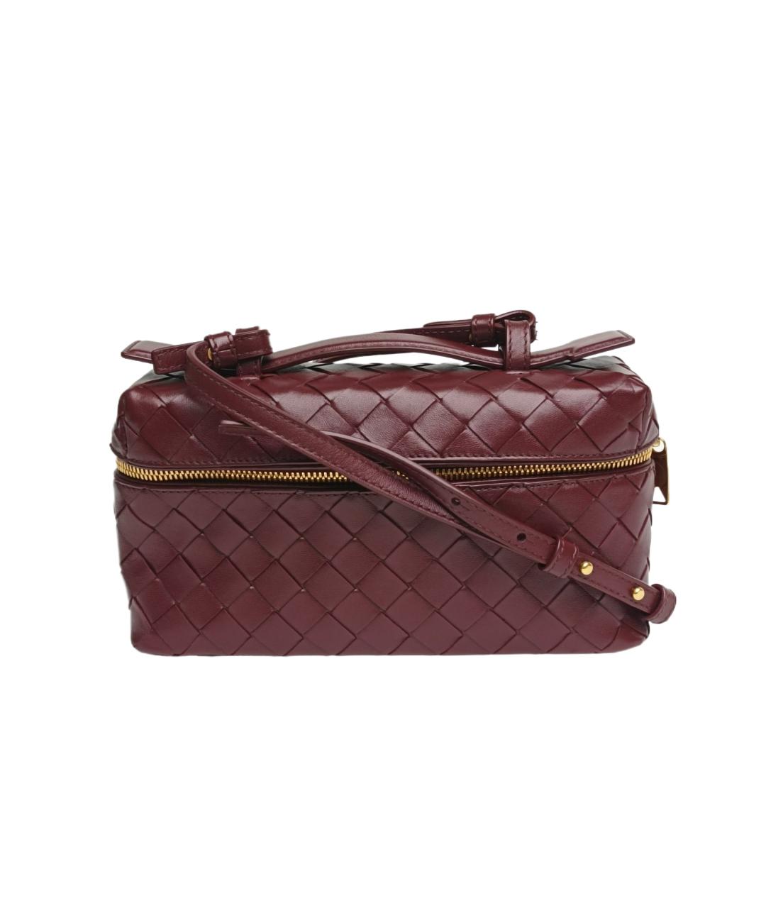 BOTTEGA VENETA Бордовая кожаная сумка через плечо, фото 10