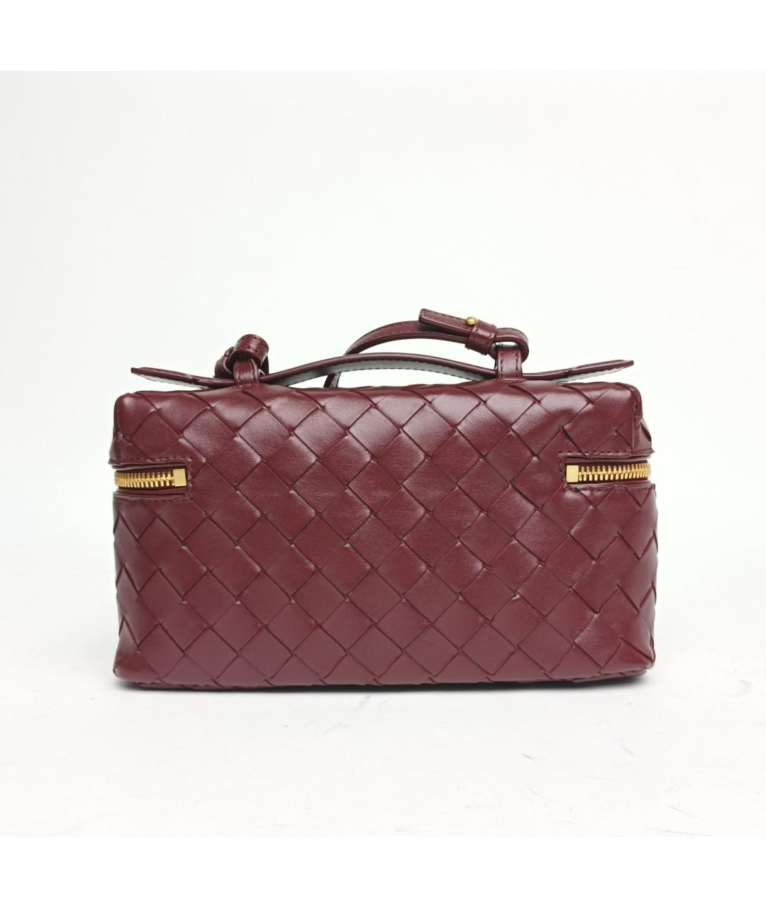 BOTTEGA VENETA Бордовая кожаная сумка через плечо, фото 4