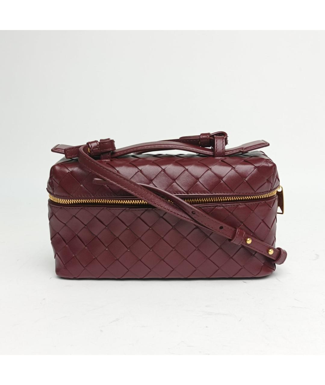 BOTTEGA VENETA Бордовая кожаная сумка через плечо, фото 2