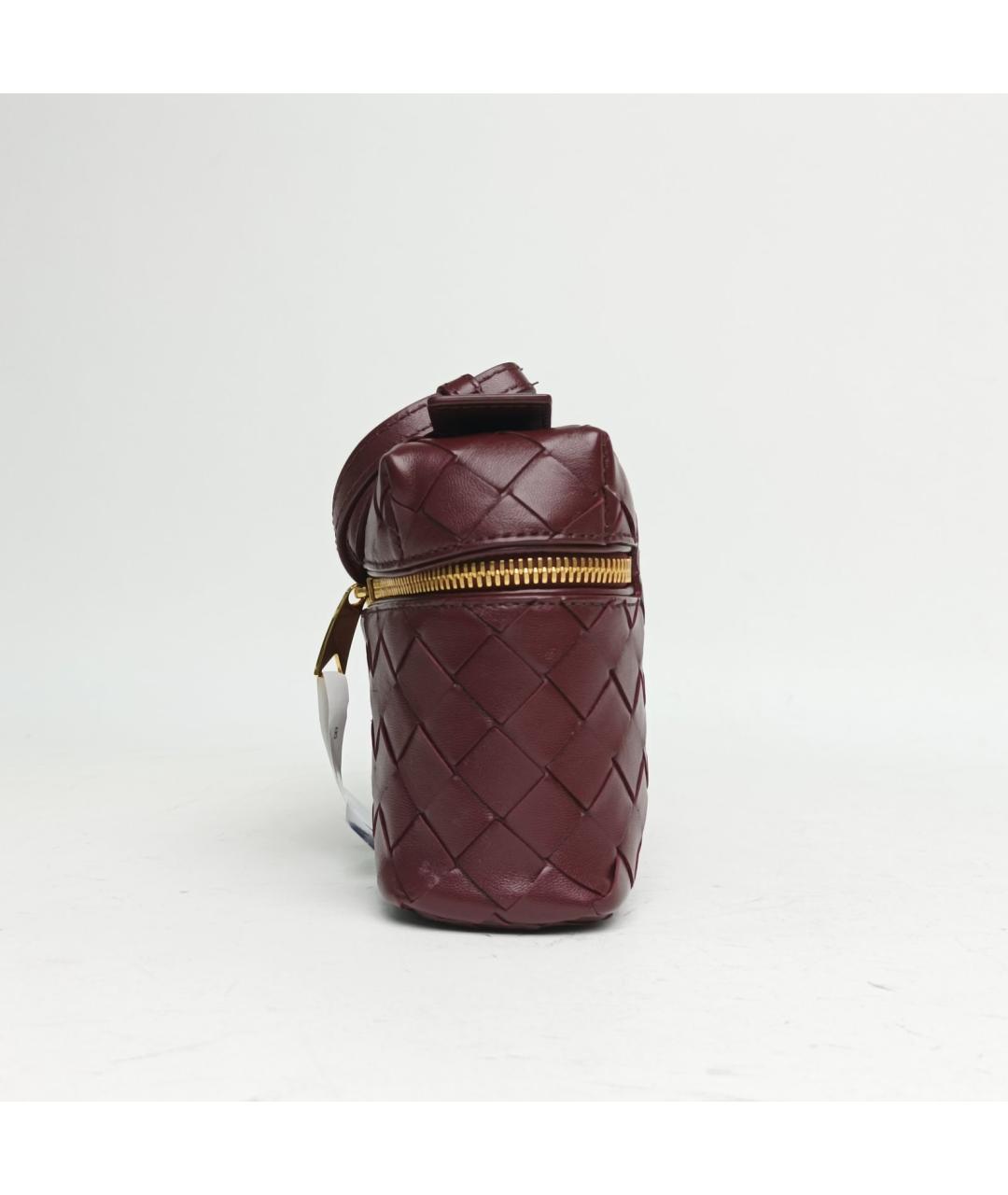 BOTTEGA VENETA Бордовая кожаная сумка через плечо, фото 5