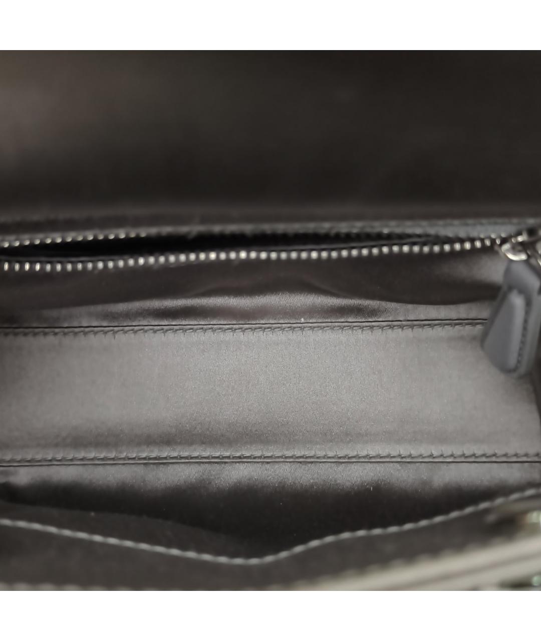 CHRISTIAN DIOR Серая кожаная сумка через плечо, фото 7