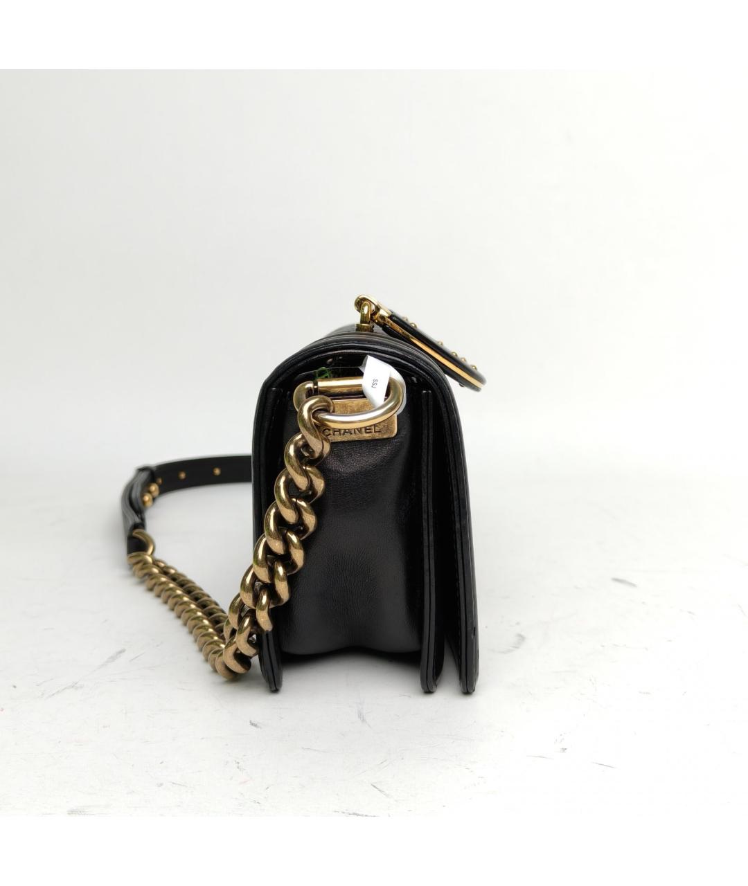 CHANEL Черная кожаная сумка через плечо, фото 5