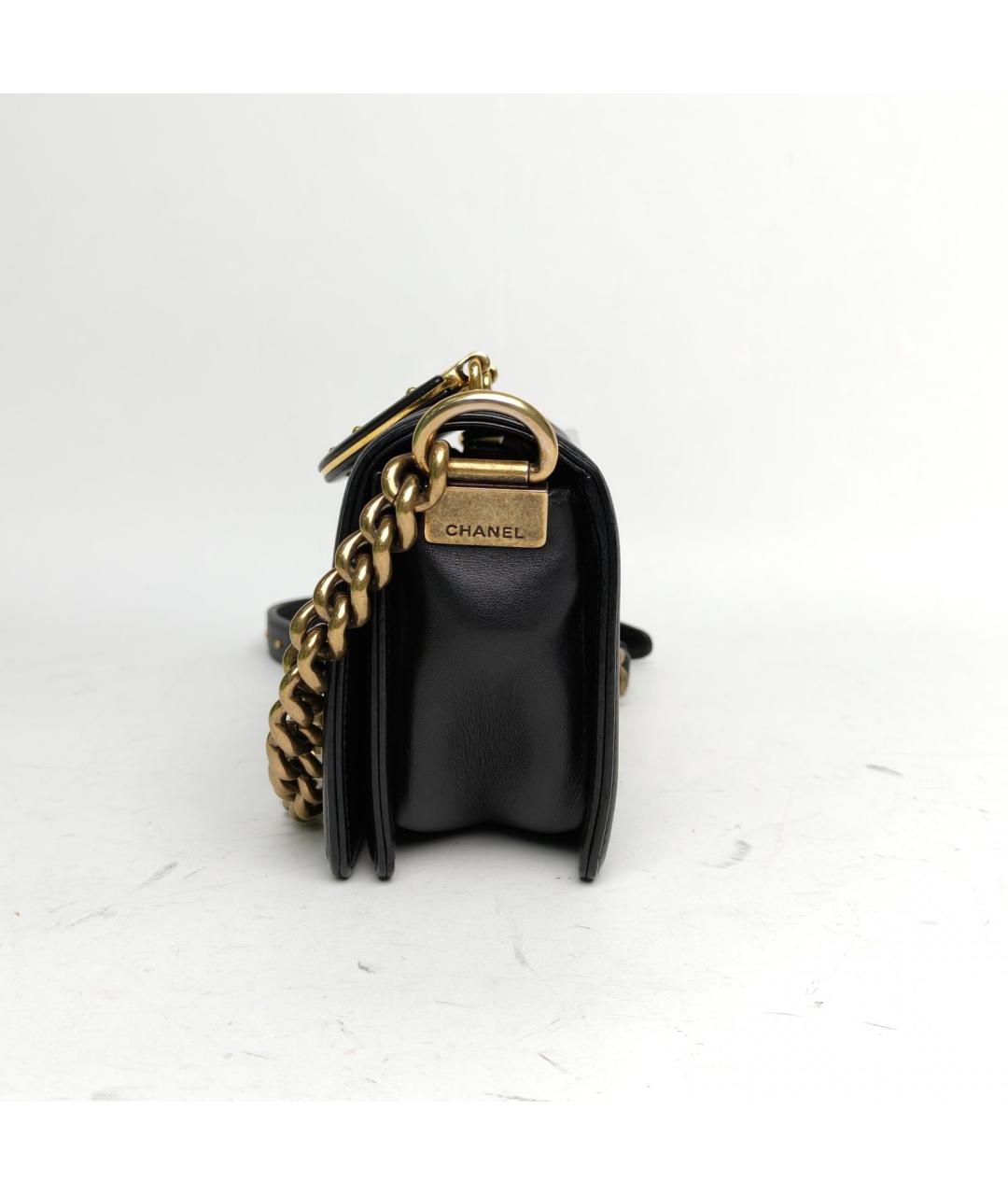 CHANEL Черная кожаная сумка через плечо, фото 3