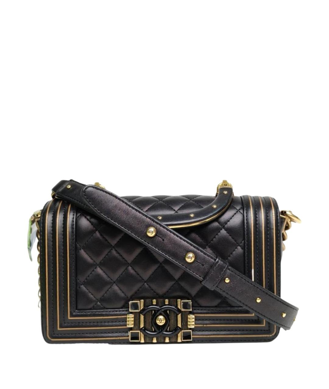CHANEL Черная кожаная сумка через плечо, фото 1