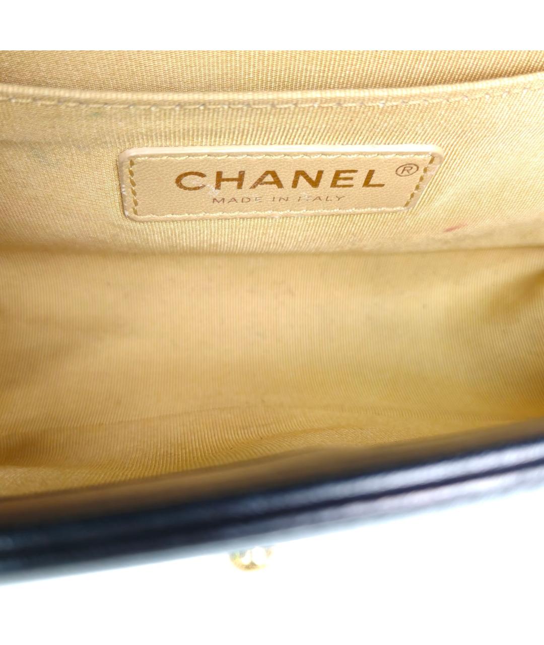 CHANEL Черная кожаная сумка через плечо, фото 8