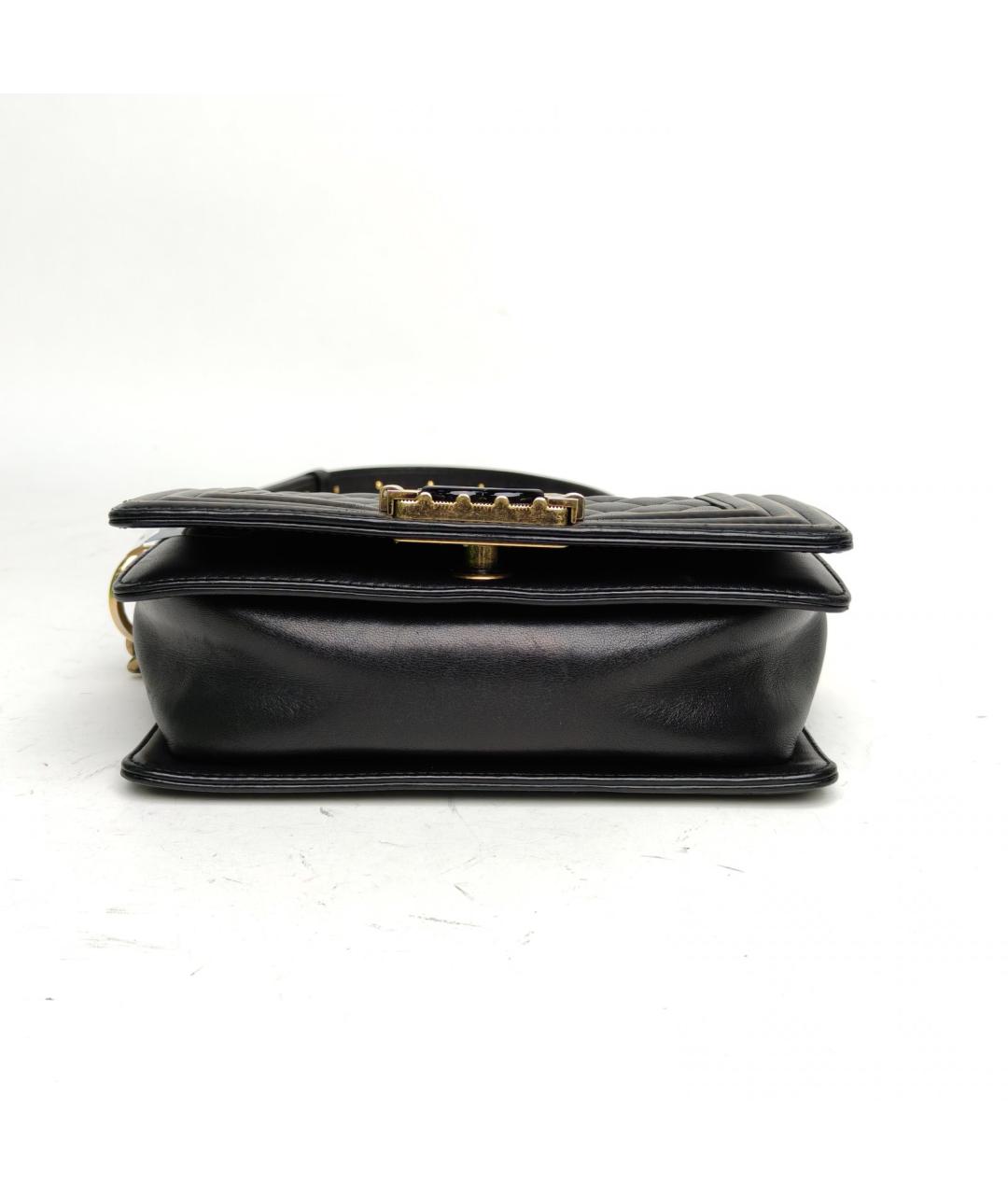 CHANEL Черная кожаная сумка через плечо, фото 6