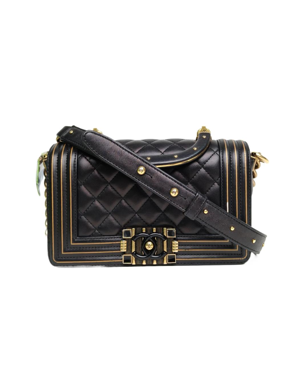 CHANEL Черная кожаная сумка через плечо, фото 10