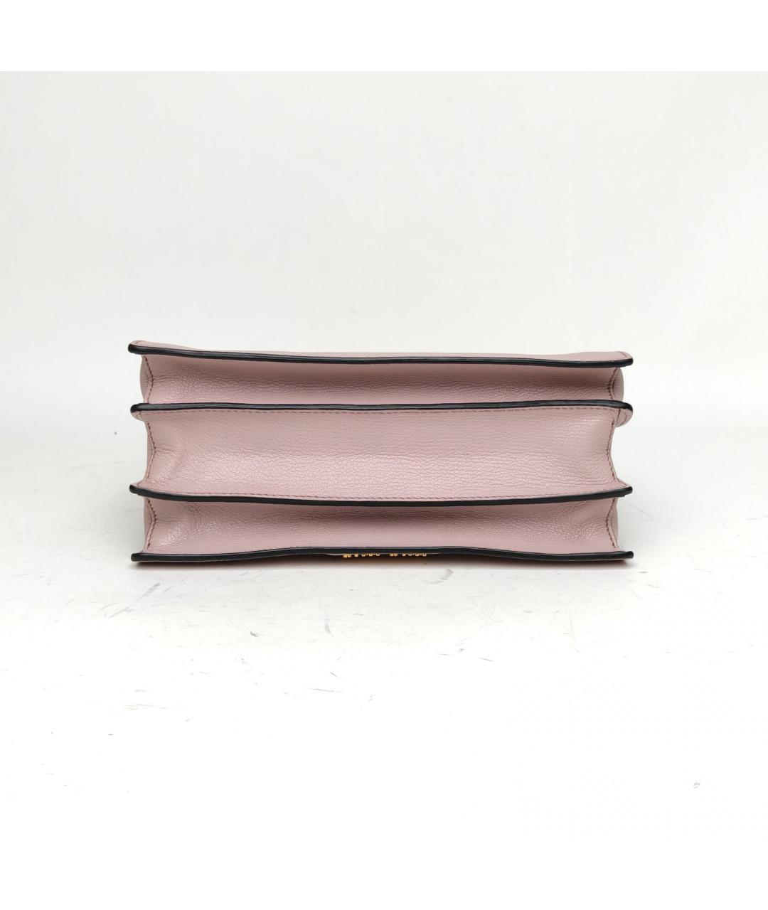 MIU MIU Розовая кожаная сумка через плечо, фото 3