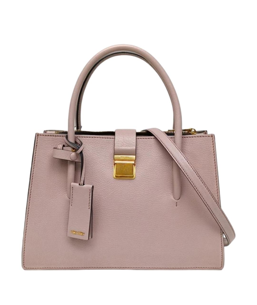 MIU MIU Розовая кожаная сумка через плечо, фото 1