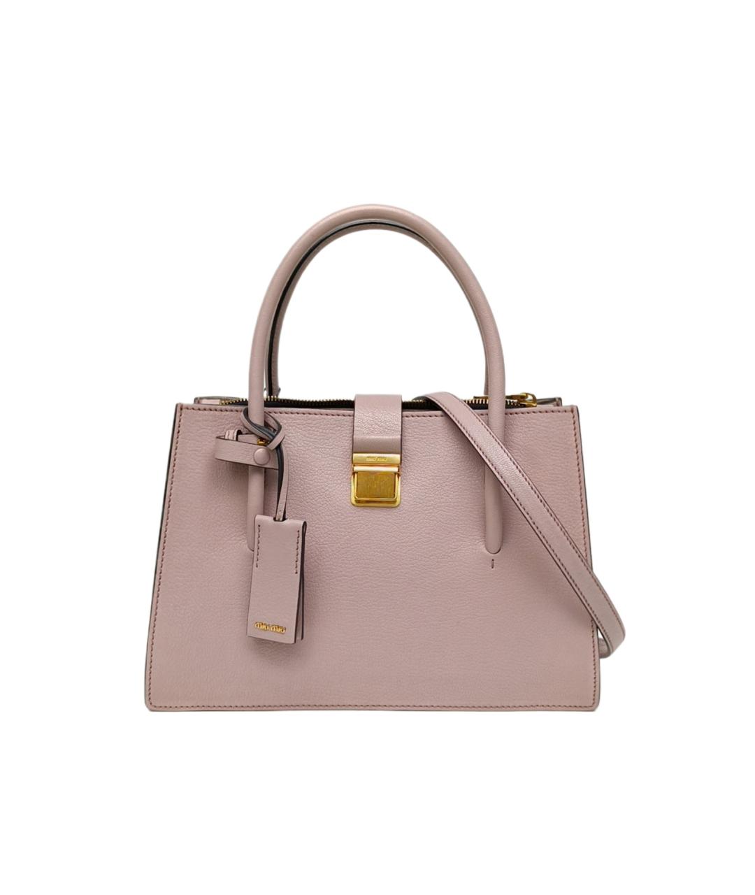 MIU MIU Розовая кожаная сумка через плечо, фото 9