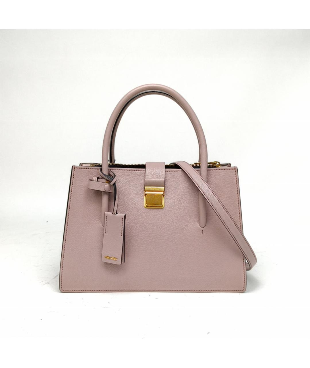 MIU MIU Розовая кожаная сумка через плечо, фото 6