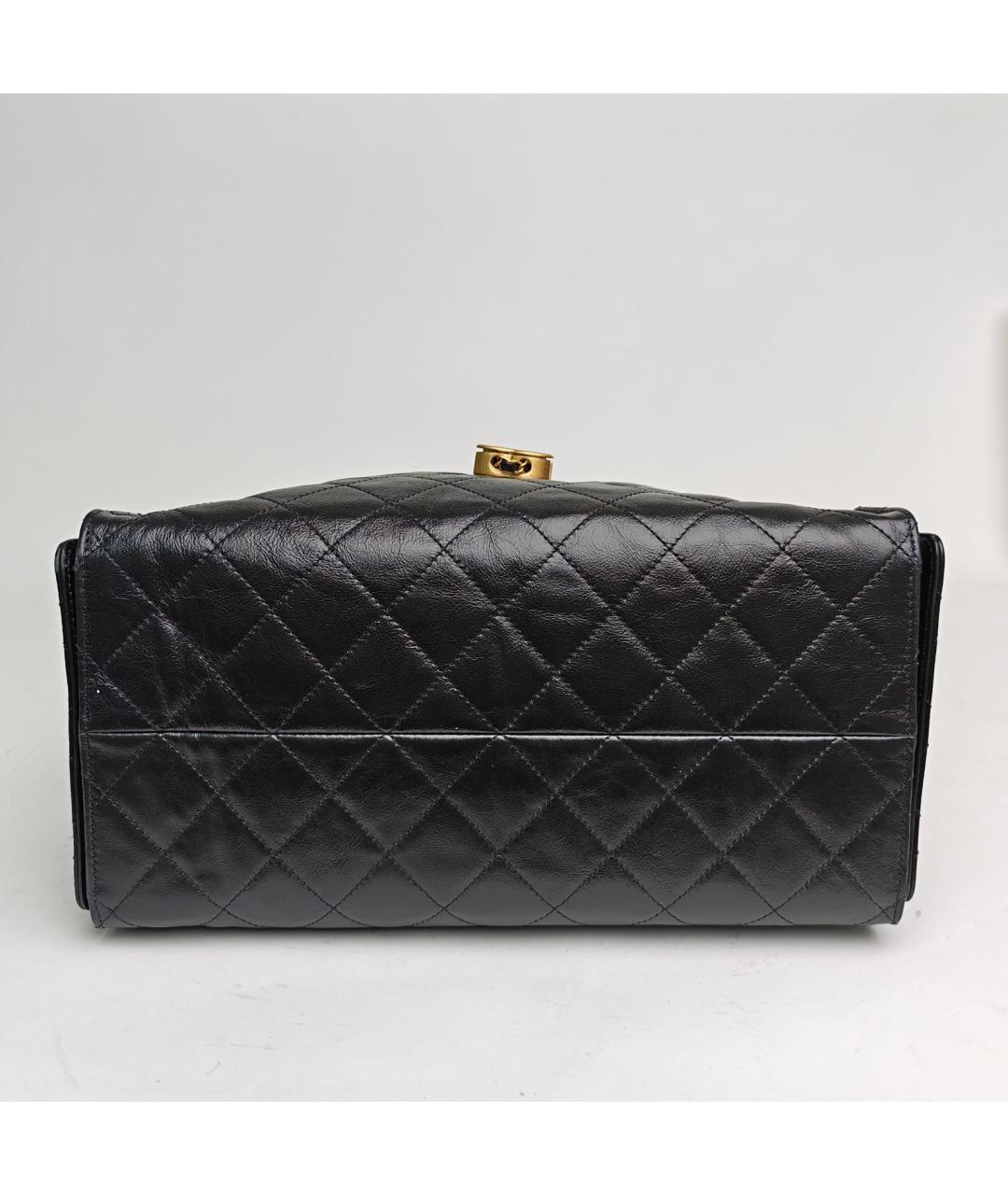 CHANEL Черная кожаная сумка через плечо, фото 6