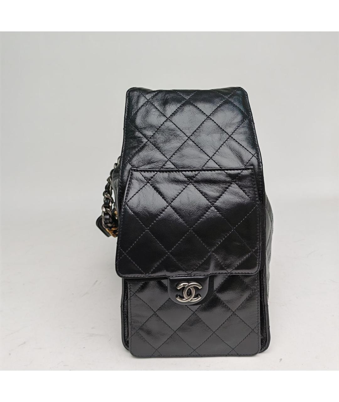 CHANEL Черная кожаная сумка через плечо, фото 3